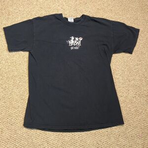 Vintage Got Milk? Promo Shirt Large Black Cows Smiling 90s Short Sleeve